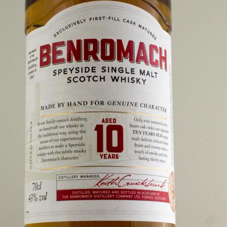 Whisky Ecosse Benromach 10 ans 43%