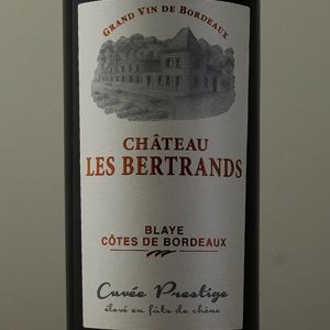 Blaye Côtes de Bordeaux Château les bertrands  2018
