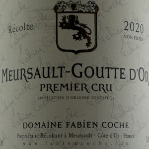 Meursault 1er Cru Domaine Fabien Coche Goutte d'Or 2020 Blanc