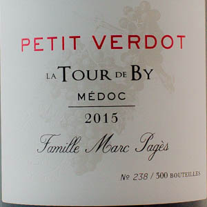 Médoc Château La Tour de By 100% Petit Verdot 2015 Rouge