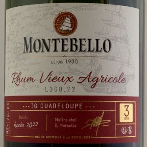 Rhum Guadeloupe Montebello Rhum Agricole 3 ans 42%