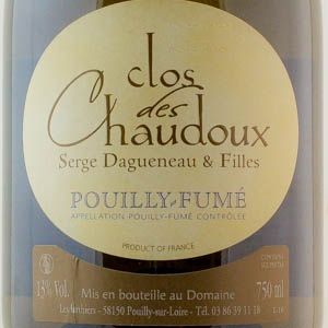 Pouilly Fumé Serge Dagueneau Clos Chaudoux 2018 Blanc 