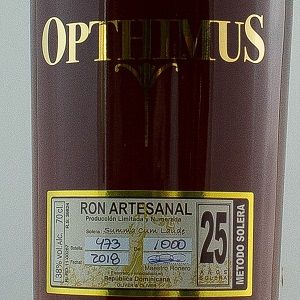 Rhum Opthimus 25 ans République Dominicaine 