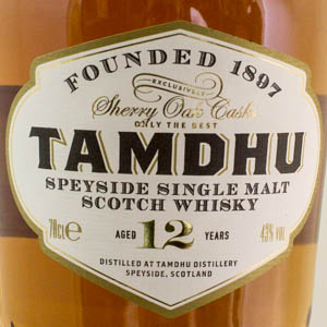 Whisky Ecosse Tamdhu 12 ans Single Malt 43%