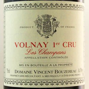 Volnay 1er Cru Domaine Bouzereau Les Champans 2017 Rouge 
