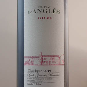  La Clape Château d'Anglès Classique 2019 Rouge 