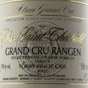 Pinot Gris Grand Cru Rangen Sélection de Grains Nobles Schoffit 2002