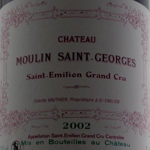 Saint Emilion Grand Cru Château Moulin Saint Georges 2002