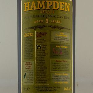 Rhum Jamaïque Hampden 8 ans 46°