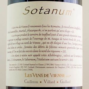  IGP Collines Rhodaniennes Vins de Vienne Sotanum 2021 Rouge 