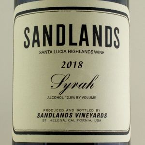 Sandlands Californie Santa Lucia Highlands Syrah 2018 