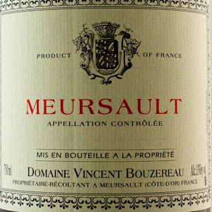 Meursault Domaine Vincent Bouzereau 2021 Blanc