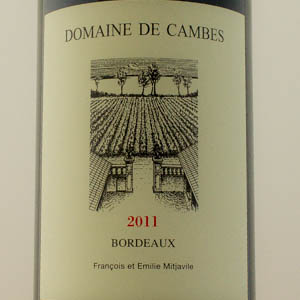 Côtes de Bourg Domaine de Cambes 2011 Rouge