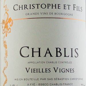 Chablis Vieilles Vignes Domaine Christophe 2022 Blanc 
