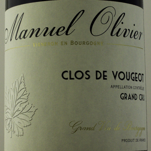 Clos Vougeot Grand Cru Domaine Manuel Olivier 2016