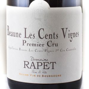 Domaine Rapet Beaune 1er Cru Les Cents Vignes 2017 rouge