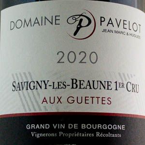 Savigny les Beaune 1er cru Pavelot Aux Guettes 2020 Rouge