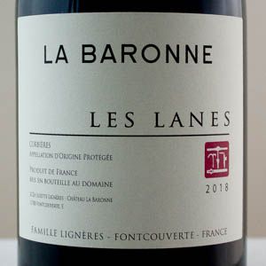 Corbières Rouge Les Lanes 2018 Domaine La Baronne