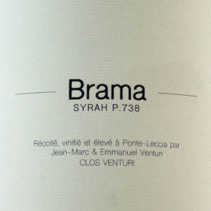 Corse Clos Venturi cuvée Brama Syrah 2020 Rouge