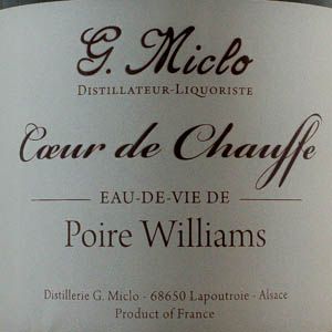 Eau de Vie de Poire Williams G. Miclo Coeur de Chauffe 45°