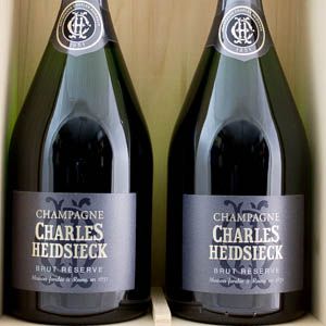 Caisse bois Charles Heidsieck 2 bouteilles Brut Réserve