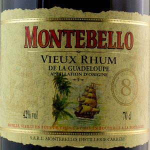 Rhum Guadeloupe Montebello Rhum Agricole 8 ans 42°