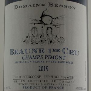 Beaune 1er cru Domaine Besson Champ Pimont 2019
