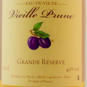 Eau de vie de Vieille Prune G. Miclo Grande Réserve 40°  