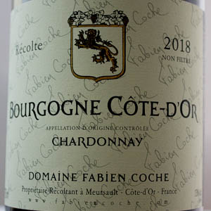 Bourgogne Côte d'Or Domaine Fabien Coche 2018 Blanc 