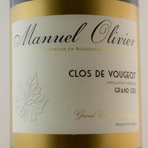 Clos Vougeot Grand Cru Domaine Manuel Olivier 2014