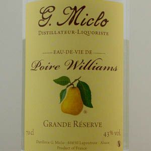 Eau de vie de Poire Williams G. Miclo Grande Rserve 43 