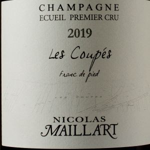 Champagne Nicolas Maillart Les Coupés 2019 Zéro dosage