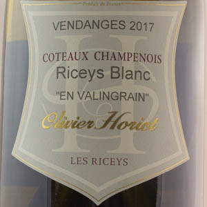 Côteaux Champenois Olivier Horiot En Valingrain 2017 Blanc 