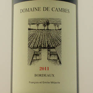 Mitjavile-Domaine de Cambes Bordeaux 2011 rouge