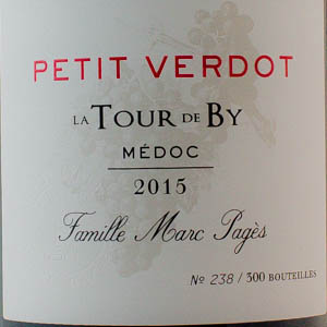 Mdoc Chteau La Tour de By 100% Petit Verdot 2015 Rouge