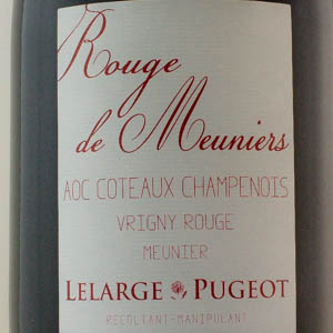 Côteaux Champenois rouge Lelarge Pugeot 100% Meunier 