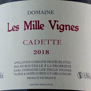 Fitou Les Mille Vignes Cadette 2018 Rouge