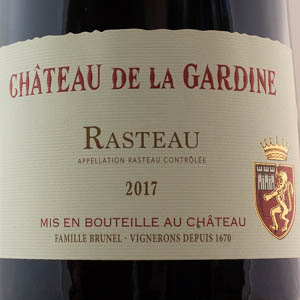 Rasteau Château de la Gardine 2017 Rouge avec coffret en bois  