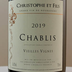 Chablis Vieilles Vignes Domaine Christophe 2019 Blanc 